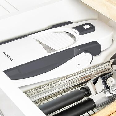 Набір для нарізання овочів 5-в-1, регулювання товщини 0,1-8 мм, сірий (Space Grey)