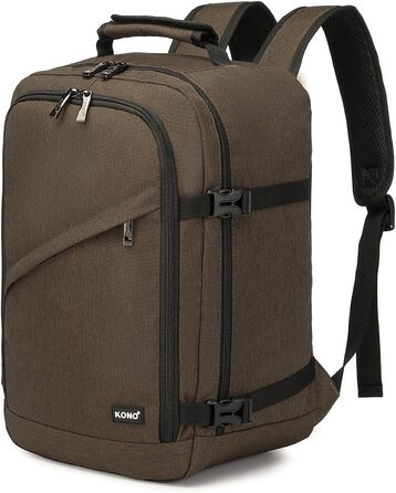 Кабінний рюкзак Kono 40x20x25 см для Ryanair, 20L, мінімалістичний, коричневий