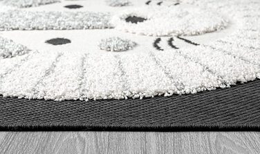 М'який затишний дитячий вуличний килимок the carpet Lou, м'який затишний ворс, не вимагає особливого догляду, не забарвлюється, має 3D-вигляд, малюнок Лева, l, (160 x 230 см, кремова обробка)