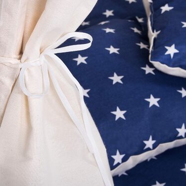 Дитячий намет-типі SPRINGOS, 160 x 120 x 100 см, темно-синій з зірками, з килимком та подушкою