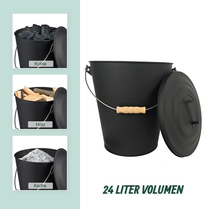 Відро для сміття Relaxdays з мітлою та совкою