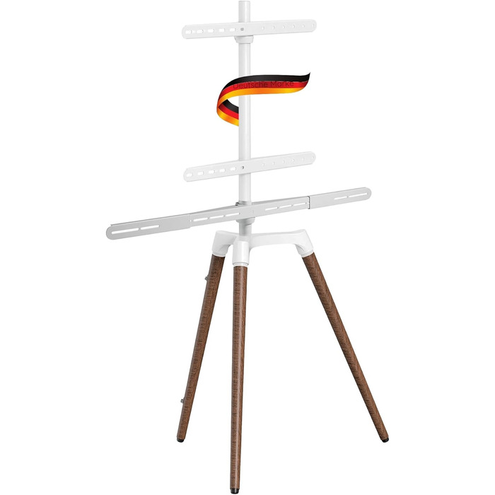 Підставка для телевізора Schwaiger 658200 - дерев'яна, для телевізорів до 65 дюймів, 35 кг, з кріпленням для саундбару, білий/бук, преміум-якість