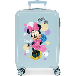 Валіза каюти Disney Love Minnie рожева 37x55x20 см Кодовий замок ABS з твердою оболонкою 32 л 2,5 кг 4 подвійні колеса ручної поклажі синя синя валіза (37x55x20)