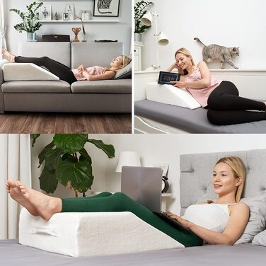 Подушка для ніг Dreamzie: ергономічна, з ефектом пам'яті, Made in EU, Oeko TEX, дихаюча, гіпоалергенна