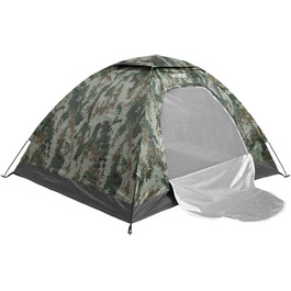 Гібридний намет JELEX Outdoor Nature Easy Up Camping, надлегкий кемпінговий намет з легким складанням, для 2-4 осіб, з мухоміром і захистом від ультрафіолету, стабільний і міцний зелений 2