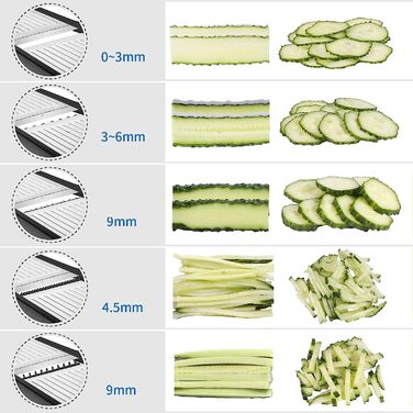 Професійний овочеріз Mandoline Mandoine з 6 лезами та контейнером 3.3 л. Овочеріз, жульєн, подрібнювач цибулі, захист рук, чорно-зелений (L, чорний)