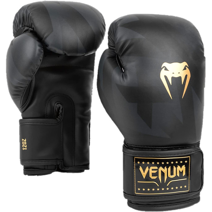 Боксерські рукавички для гоління Venum Venum Black / Gold 16 унцій