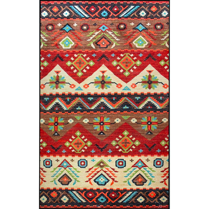 Вінтажний килим Jiyuhang Boho 140x200, квітковий медальйон, не ковзає, можна прати, з коротким ворсом (стиль A, 200x300 см)