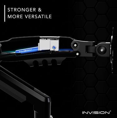 Кріплення для монітора Invision MX400 - 2 монітори, 19-32 дюйми, VESA 75/100 мм, регулювання висоти, настільний кріплення