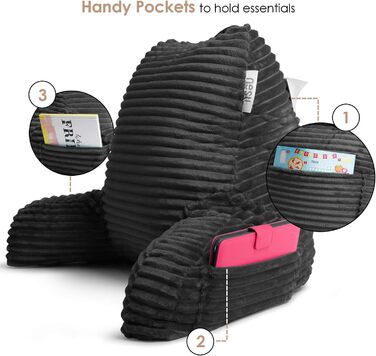 Подушка для читання Nestlé з подрібненим Memory Foam, розкішна подушка для спини та рук, регульована підтримка для дорослих та підлітків