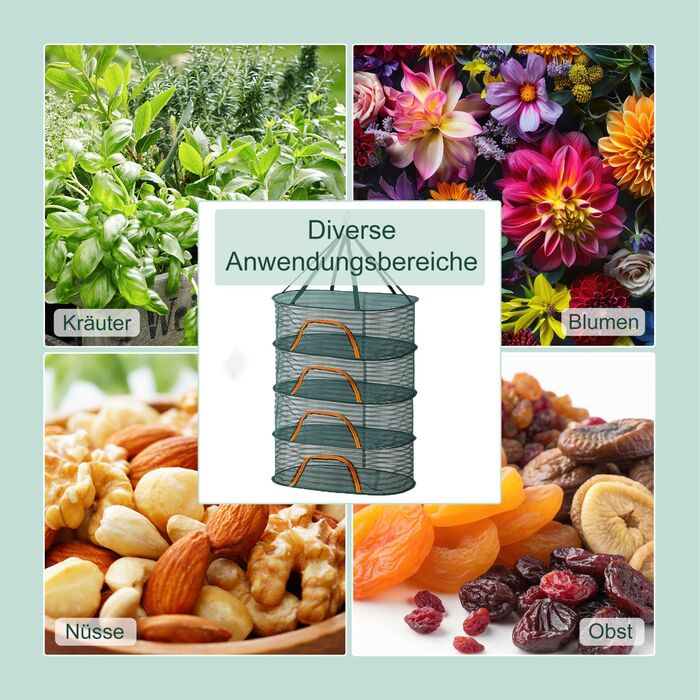 Relaxdays Складане сушильне мереживо овальної форми