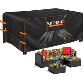 Водонепроникний чохол для садово-патіо меблів Enzeno, 250x210x90 см. Захист від дощу та бруду для столів, лаунж-меблів, диванів, ротангових комплектів