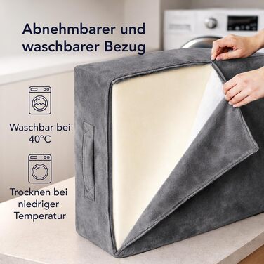 Подушка для ніг Dreamzie для розвантаження вен та підтримки ніг, гіпоалергенна та дихаюча, для дорослих, Made in EU