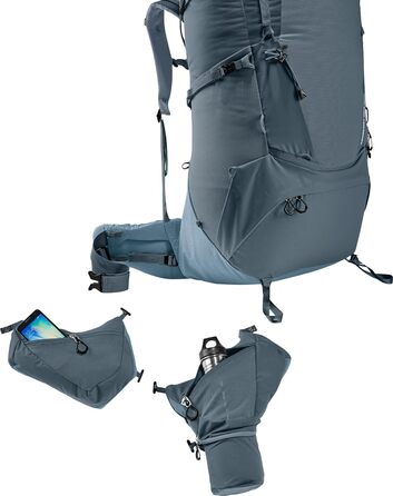 Чоловічий трекінговий рюкзак deuter Aircontact Core 7010 (1 упаковка) (7010 л, графіт-сланець)