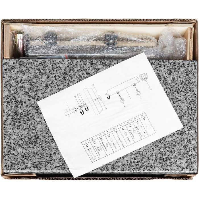 Підставка для парасольки Anndora Granit 25 кг, для балкона, діаметр стієна до 48 мм (світло-сірий)