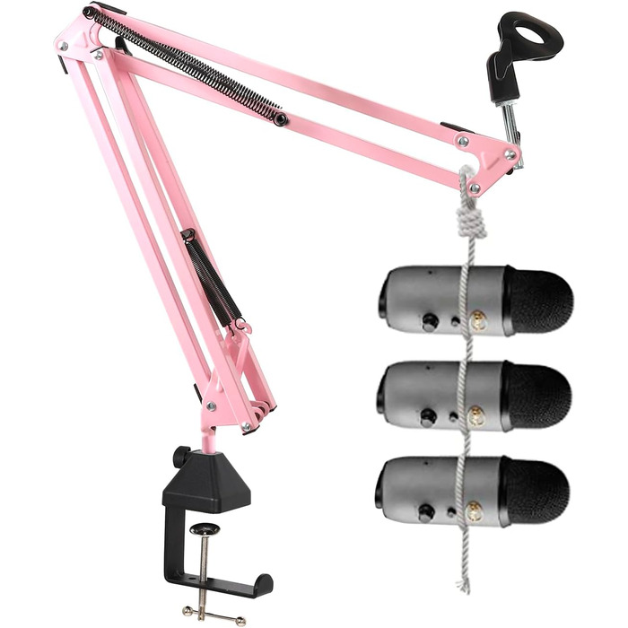 Стійка для мікрофона з кріпленням-ножицями, амортизатор, тримач для Blue Yeti, Snowball та інших мікрофонів