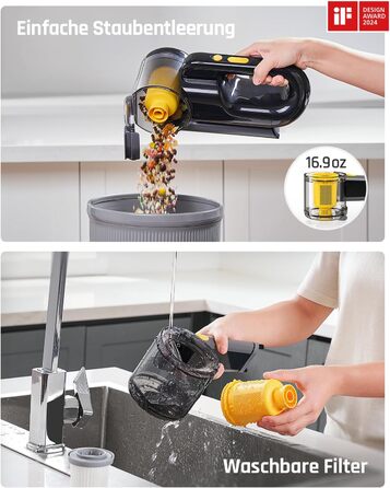 Акумуляторний ручний пилосос Fanttik Fold V10 APEX Pivot для авто та дому, потужність 17 000 Па, LED-дисплей, з гнучким шлангом та щіткою для шерсті тварин