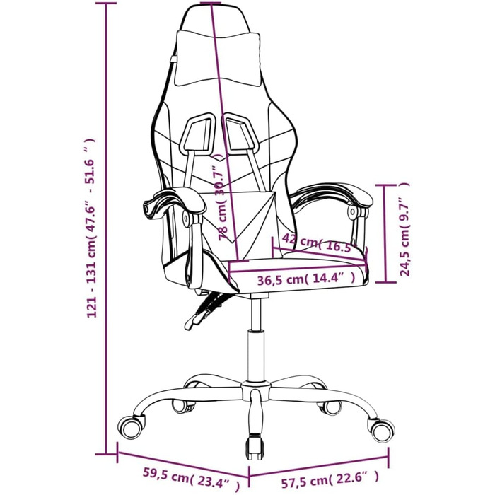 Ігрове крісло VidaXL, крісло, що обертається, офісне крісло, крісло, що обертається, спортивне Крісло, офісне крісло, робочий стіл, комп'ютерне крісло, чорний, зелений, штучна шкіра (без підставки для ніг, чорний і камуфляжний)