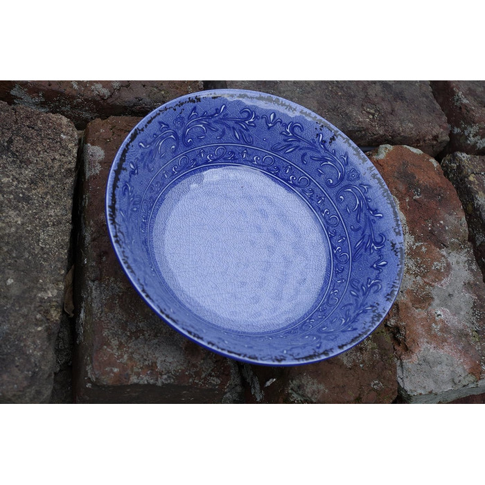 Набір посуду Gimex з 12 предметів Stone Line Sand Azur або кемпінговий посуд з протиковзким меламіном (Лазурний)