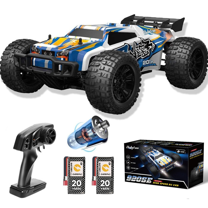 Радіокерований позашляховик DEERC 9205E 1:10 4WD, 48 км/год, 2 акумулятори - іграшка для дітей та дорослих