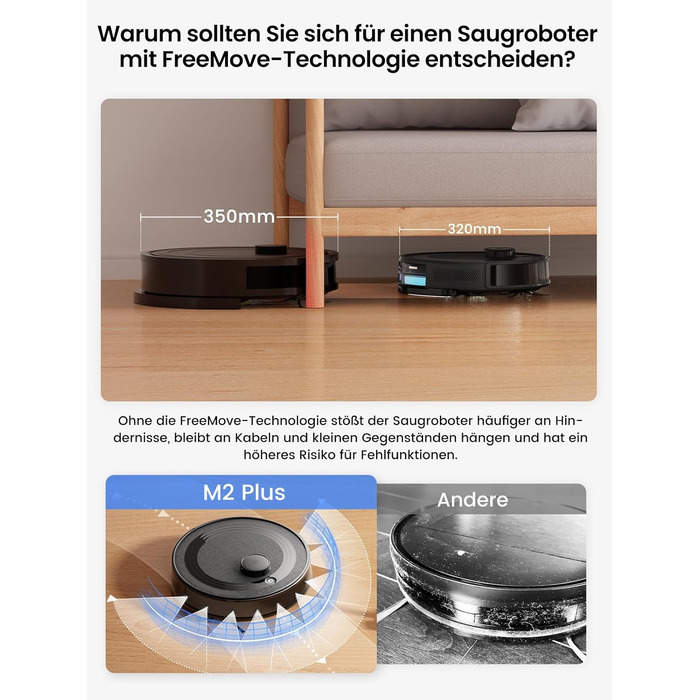 Робот-пилосос LEFANT M2 Plus з картографією, лазерною навігацією, 6000Pa, WiFi/App/Alexa, чорний