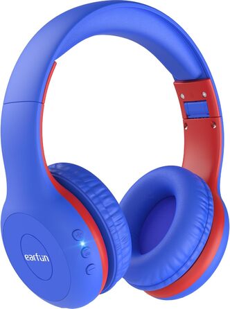 Дитячі навушники EarFun Bluetooth, 85/94 дБ, звук HiFi, HD-мікрофон, 40 годин автономної роботи, складні, темно-синій