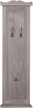 Набір з 2 вішалок для одягу T33, Настінна вішалка Панель вішалки для одягу, настінний гачок з дерева 109x28x4 см - (Сіро-коричневий Шеббі, 109 x 28 x 5,5 см)