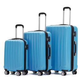 Чемодан Beibye TSA-Schloß 2080 з подвійними колесами, набір (бірюзовий)