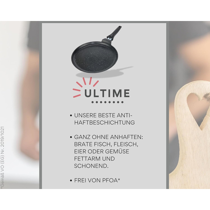 DIVORY Сковорода-гриль 28x28 см з виливом та знімним ручками - сковорода для стейків на індукційній плиті, з антипригарним покриттям, з лопаткою та захистом для сковороди (Чорний, сковорода для крепів 28 см)