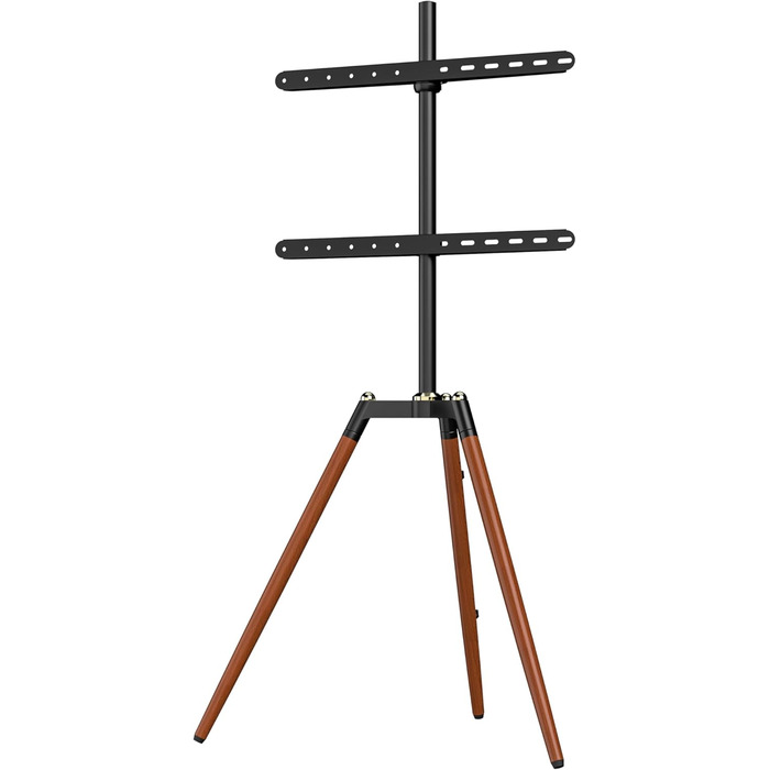 Штатив-телевізійна стійка ETHU для телевізорів 32-65 дюймів (Curved LED) | Регульована висота, поворот 140°, VESA до 600x400 мм, вантажопідйомність 40 кг, коричневий