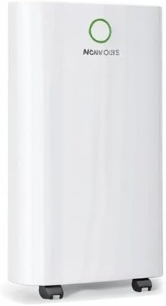 MONHOUSE Цифровий зволожувач повітря 12L з Wi-Fi - нічний режим, таймер 24 години для сушіння білизни, для спальні, підвалу, гаража та кухні - портативний електричний видалення вологи та плісняви, білий