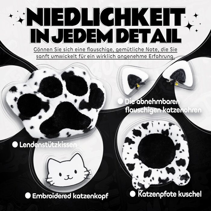 Ігровий крісло MEENICE Kitty з підголівником у вигляді вушок, рожеве, для дітей та дорослих, до 200 кг, з підставкою для ніг