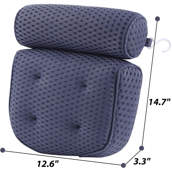 Подушка для ванни AEROiVi Luxuriös з м'яким матеріалом Mesh та присосками (Джинс)