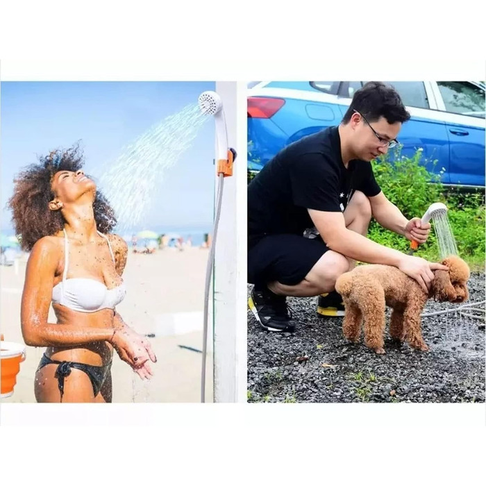 Портативна душова кабіна Cyrank для кемпінгу: електрична, на батарейках, з набором для душу. Ідеально для відпочинку на природі та кемпінгу.