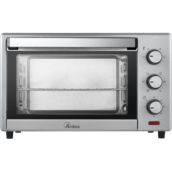 Електричний міні-пекар ARDES Magnus AR6226S, 25 літрів, сріблястий, з аксесуарами