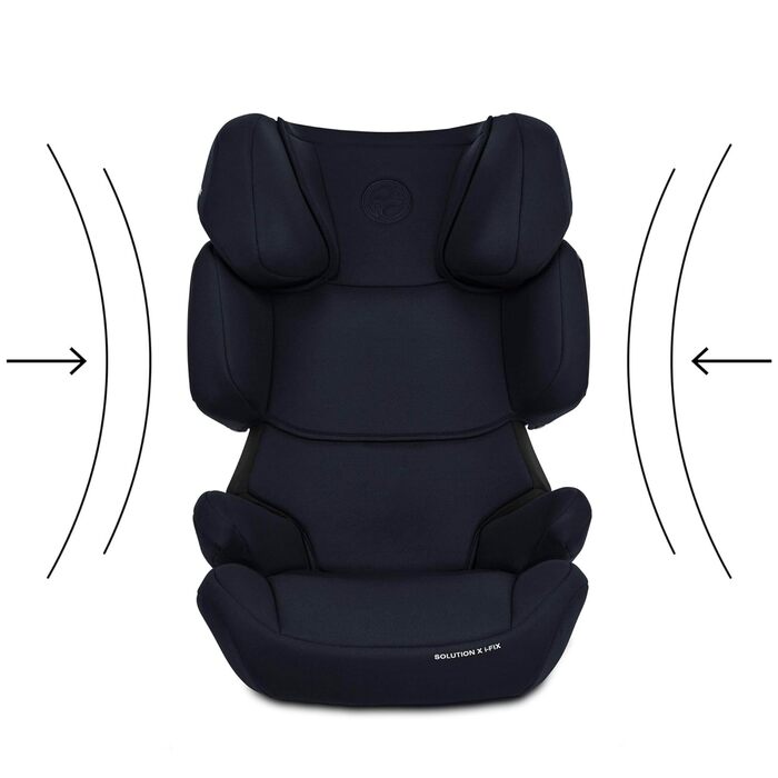 Дитяче крісло CYBEX Silver Solution, підходить для автомобілів з Isofix або без, групи 2/3 (15-36 кг), від 3 років до приблизно 12 років, Сірий Кролик Темно-сірий (X i-Fix, Blue Moon)