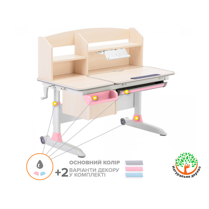 Дитячий стіл ErgoKids Romana MG Multicolor (арт. Evo-70 MG/MC)