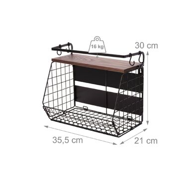 Набір з 2 магнітних настінних органайзерів Relaxdays для зберігання