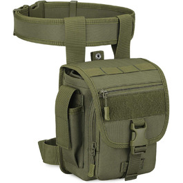 Мисливська тактична сумка для ніг, Військова сумка для ніг, спортивна тактична сумка для ніг, армійські сумки для ніг, водонепроникна поясна сумка, сумка для інструментів, сумка для ніг, для чоловіків і жінок, для піших прогулянок на мотоциклах ,для активного відпочинку (тип 3, військовий зелений)