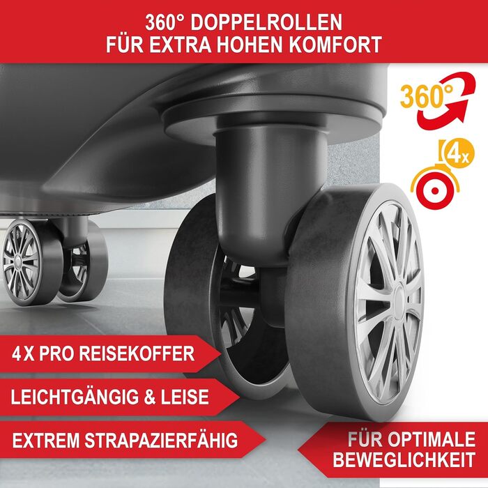 Преміум набір валіз Onbest 4-в-1: жорсткі валізи з TSA-замком, USB-порт – плюс вагова валіза, 2 кофрегурти, 4 адресних ярлики, тримач для напоїв, сумочка для взуття, 4 чохли від пилу (Кофе)