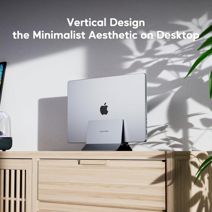 Підставка для ноутбука вертикальна, алюміній, регульована, для Mac, MacBook Air, Pro, iPad, Tablet, Mini - сіра