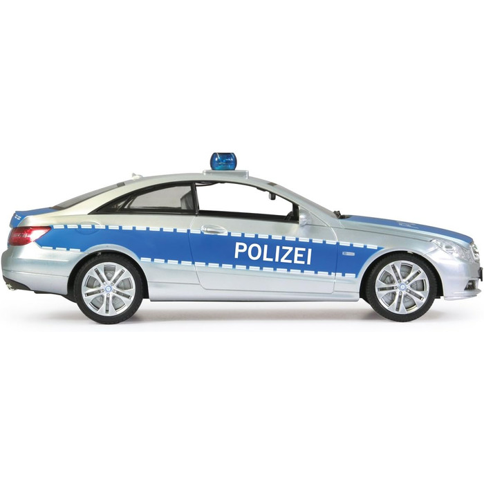 Модель Mercedes-Benz E350 Coupe Polizei 1:16 JAMARA 410023, 2.4GHz, срібно-синій – поліцейська сирена, сигналізація, світлові ефекти