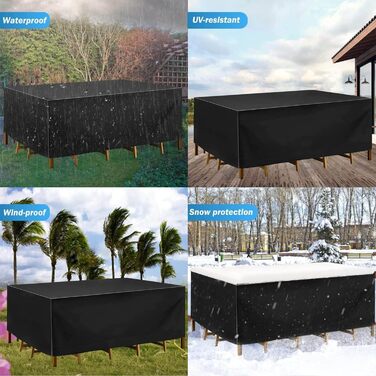 Водонепроникний чохол для садово-патіо меблів RICHIE 170x95x71 см (420D Oxford)