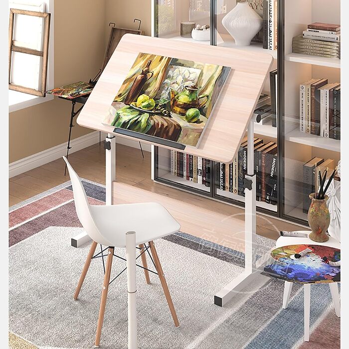 Складаний столик для малювання, регульована висота, мольберт-столик для дому та офісу, диванів та соф, розмір 60 см