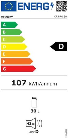 Автохолодильник BougeRV CRPRO Kompressor 29L: -22℃~10℃, 12/24V DC, 110-240V AC. Для авто, кемпінгу, подорожей. Оновлена версія (сірий)