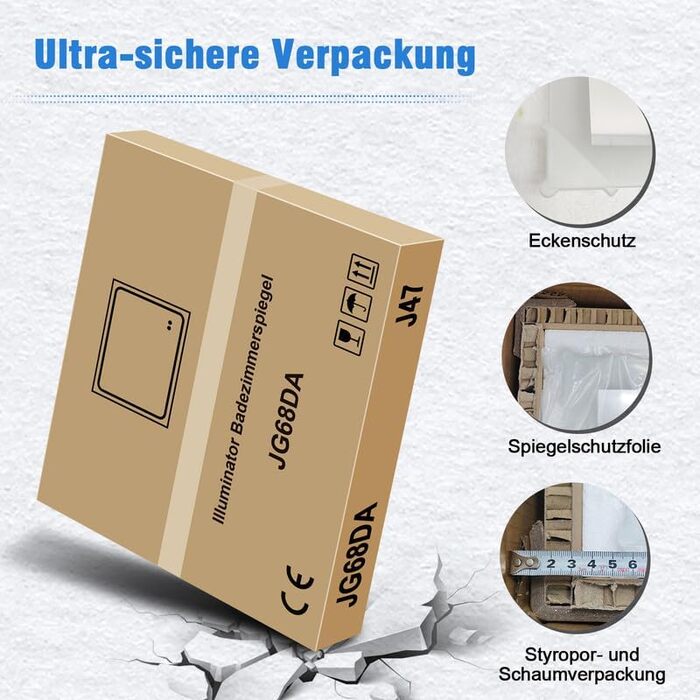 Дзеркало Boromal Schwarz кругле на стіну з реміннем, велике, 70x100 см. Підходить для ванної кімнати, вітальні, спальні, передпокою.