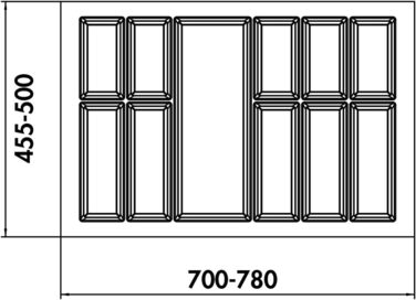 Лоток для столових приборів Adesso 2, шафа 800 мм (макс. 50 символів), 8034278