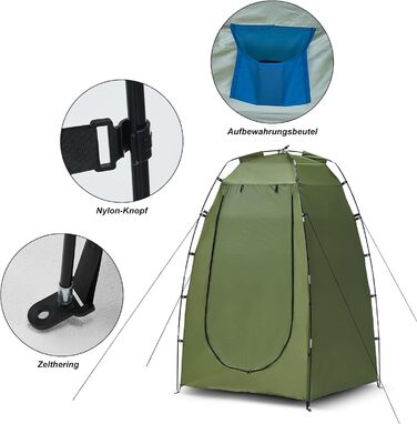 CLIPOP Намет Pop-Up, водонепроникний, легкий, одношаровий, для весняного кемпінгу, простий у встановленні – для пляжу, походів, фестивалів, відпочинку на природі (Зелений)