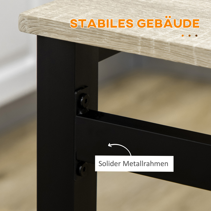 HOMCOM Комплект обідньої групи на 5 місць: стіл та 4 стільці, компактний кухонний набір, обідня зона для вітальні, кухні, чорного кольору