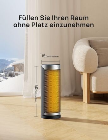 Електричний обігрівач Dreo Solaris Slim H3: тихий, енергоефективний, з осциляцією, пультом керування та захистом від перегріву